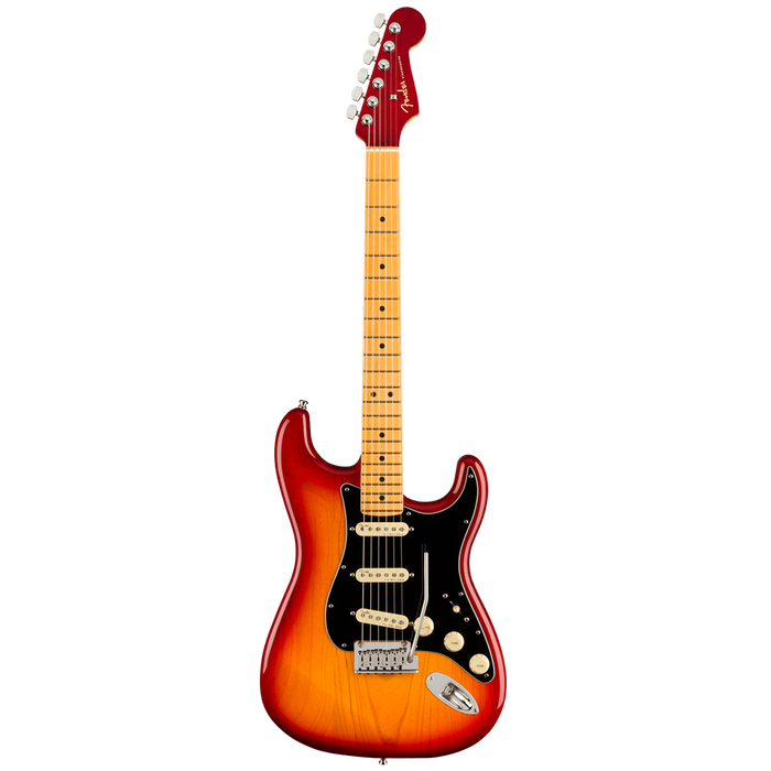 Fender American Ultra Luxe Stratocaster Maple Plasma Red Burst