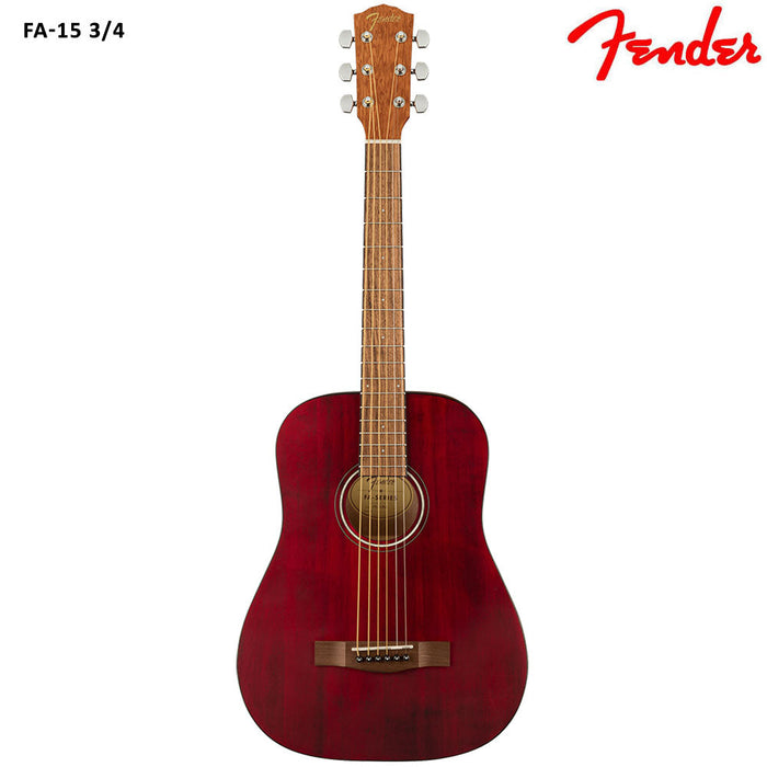 Fender FA-15 3/4 Steel Acoustic Guitar W/Bag