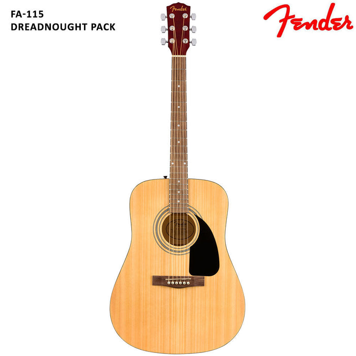 Fender FA-115 Natural Dreadnought Pack Acoustic Guitar