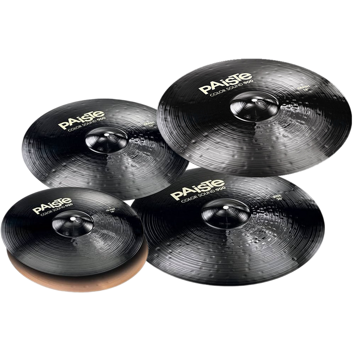 Paiste Cymbal Color Sound 900 Series Black Set (14/16/18/20) 190MXTE