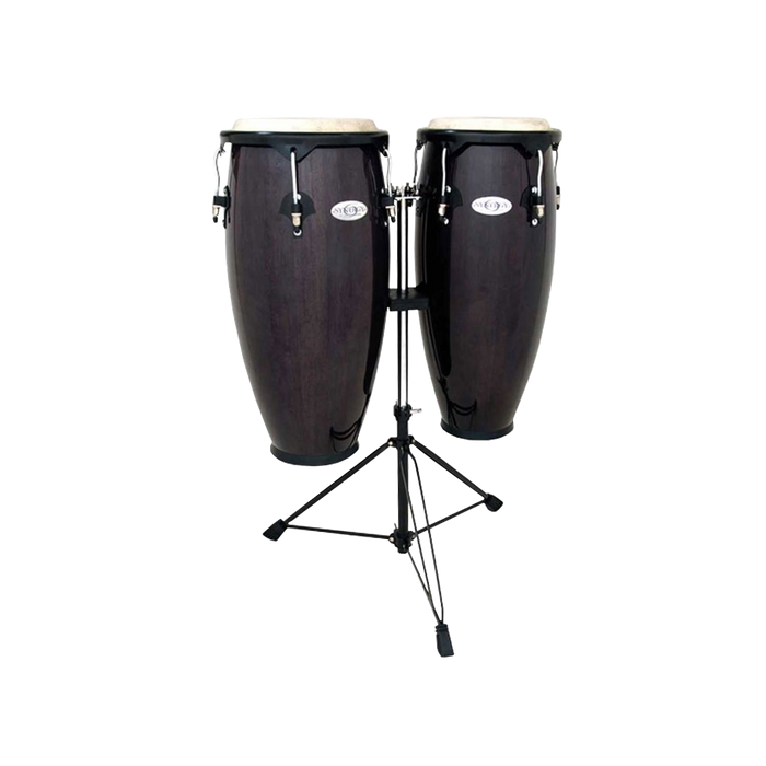 Toca 2300 Synergy Series Wood Conga Set W/Stand Transparent Black
