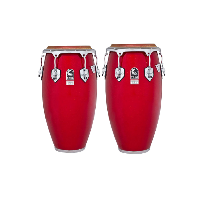 Toca 4611 3/4 Red Sparkle Custom Deluxe Fiberglass Congas