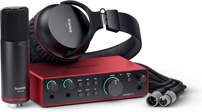 Focusrite Scarlett 2i2 Studio 4th Gen USB Audio Interface Bundle with Microphone & Headphones
