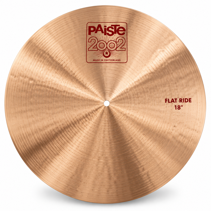Paiste 2002 Series 18" Flat Ride Cymbal – Professional Drum Cymbal