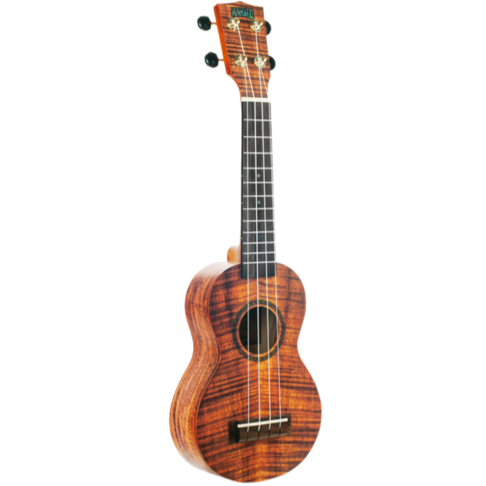 Mahalo MA1KA Artist Elite Series Soprano Ukulele W/Bag Photo Flame Koa