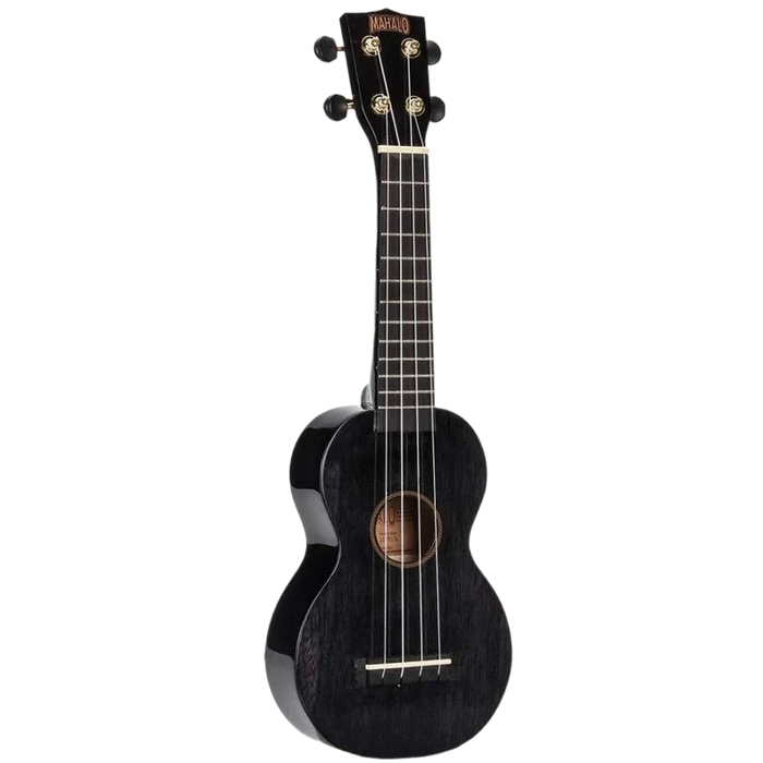 Mahalo MH1TBK Hano Series Soprano Ukulele W/ Bag Trans Black