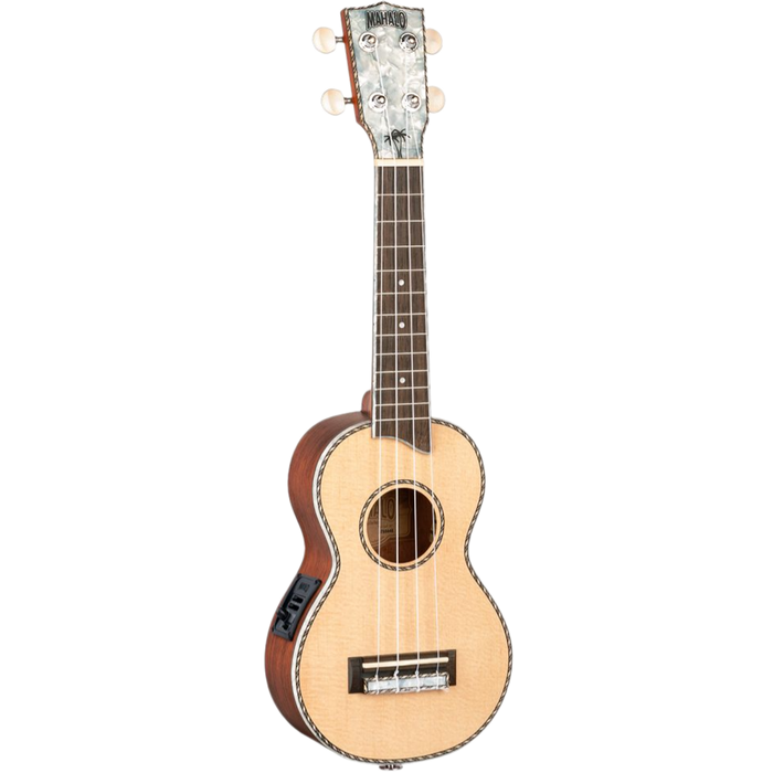 Mahalo MP1E Pearl Series Soprano W/ MEQ2 Electronics & Bag Natural