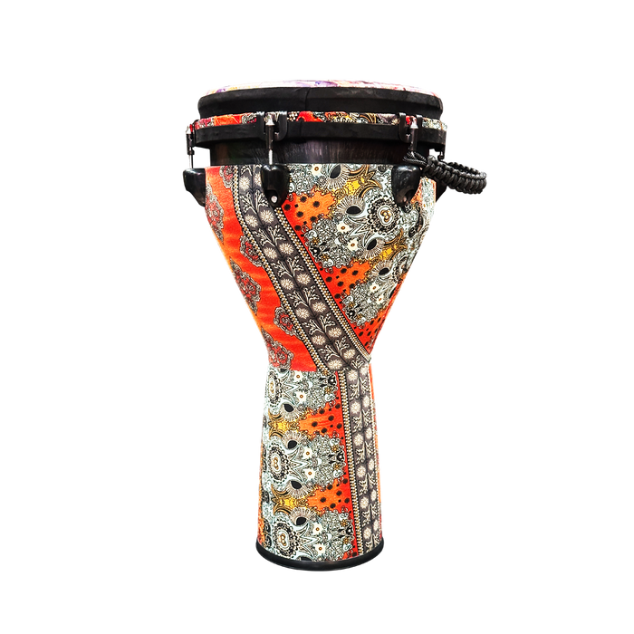 Pluto DJ-12 OF Djembe 12" Orange Fabric W/Stand & Bag