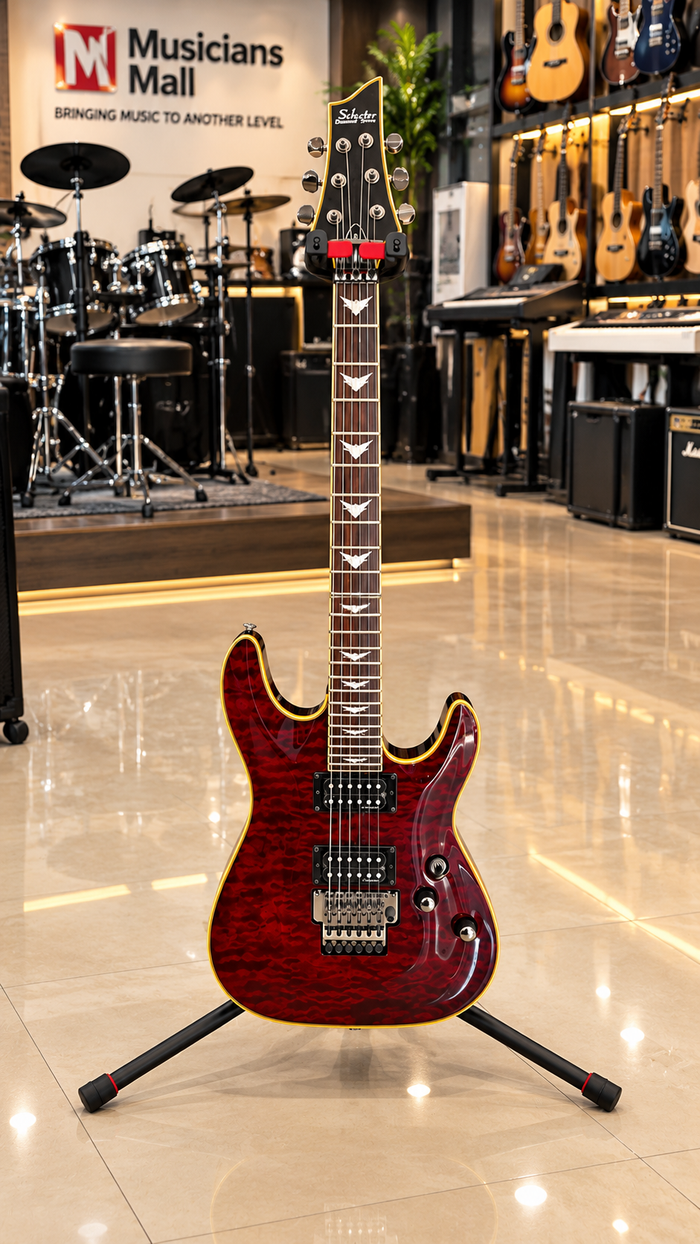 Schecter Omen Extreme-6 FR Electric Guitar - Black Cherry