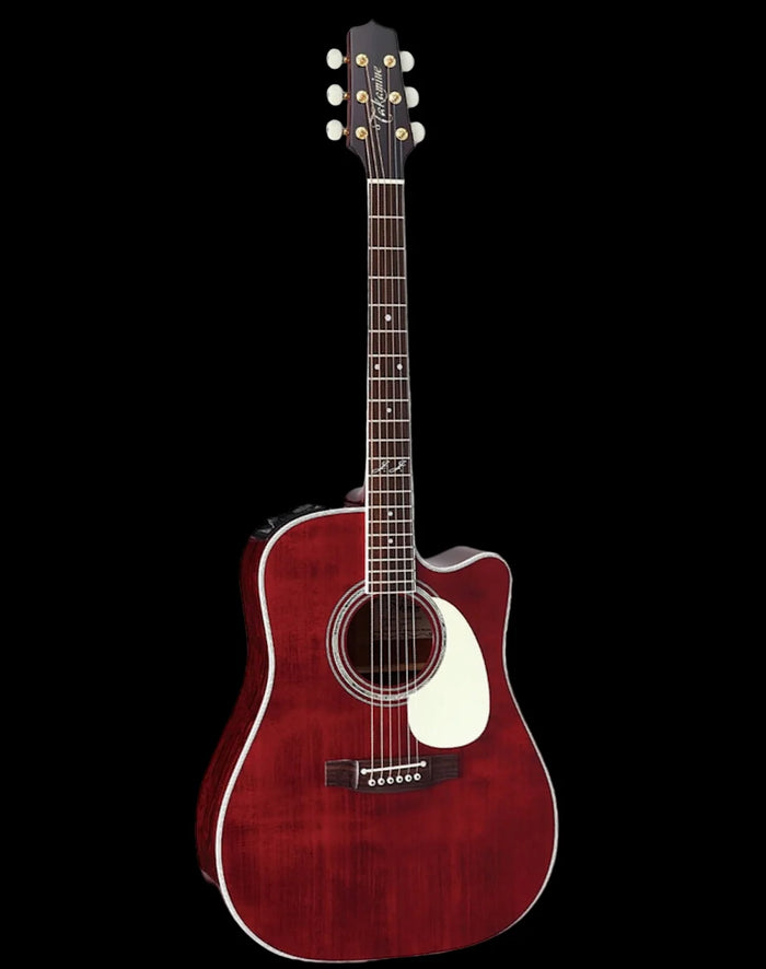 Takamine JJ325SRC John Jorgenson Signature Acoustic-Electric Guitar – Gloss Red Stain
