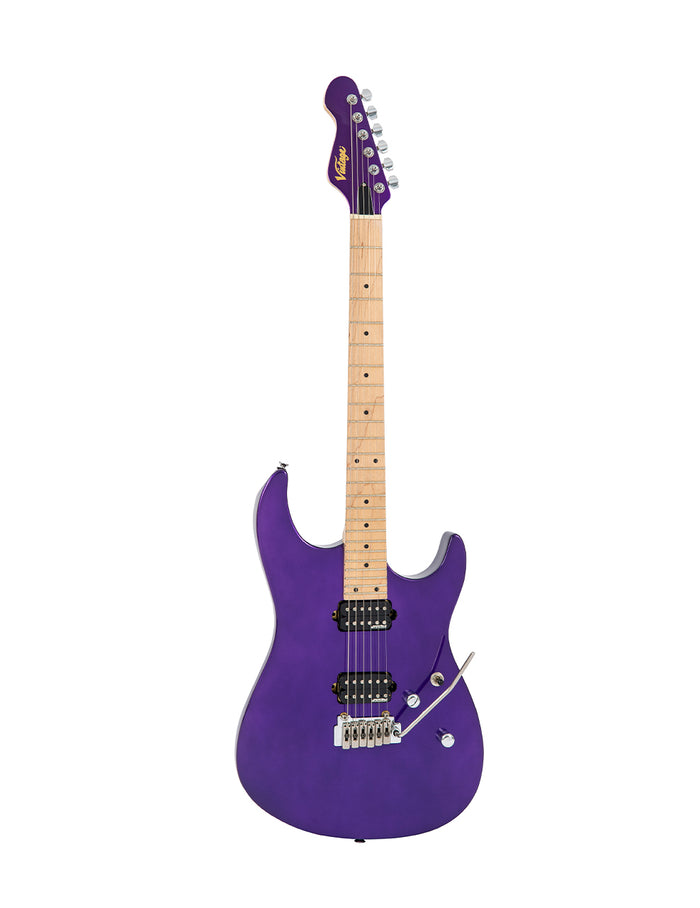 Vintage V6M24 ReIssued 24-Fret Electric Guitar – Pasadena Purple