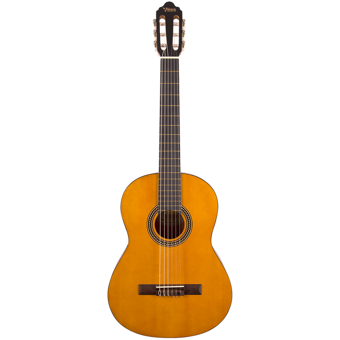Valencia VC214H Hybrid Classical Guitar Slim Neck Antique Natural