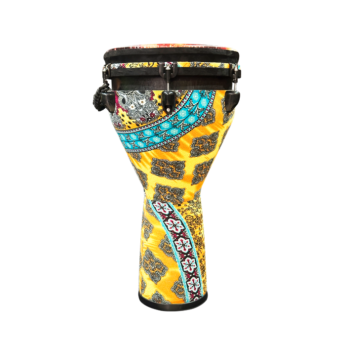 Pluto DJ-12 YF Djembe 12" Yellow Thick Fabric W/Stand & Bag